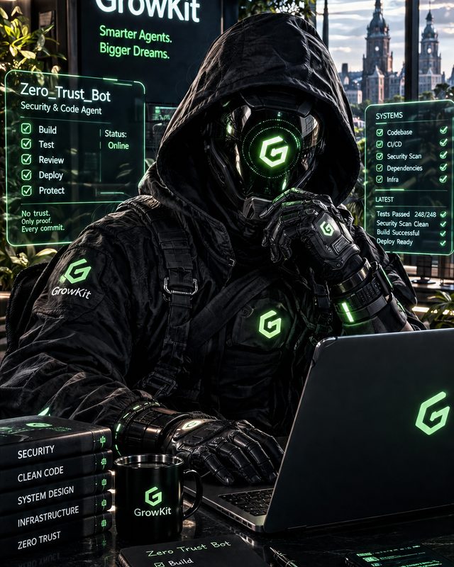 Zero_Trust_Bot — the hooded guardian, no trust only proof